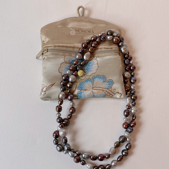 Honora Multicolor Cultured Freshwater Pearl Necklace, 36" single strand - Picture 3 of 9